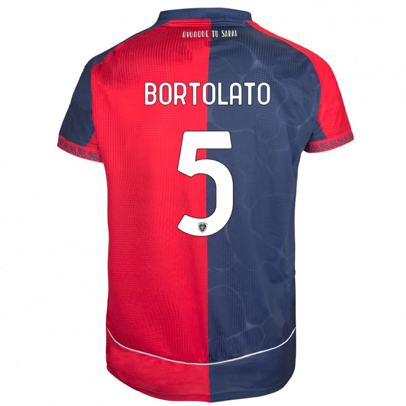 Danxen Kinder Filippo Bortolato #5 Rot Marineblau Heimtrikot Trikot 2025/26 T-Shirt Österreich