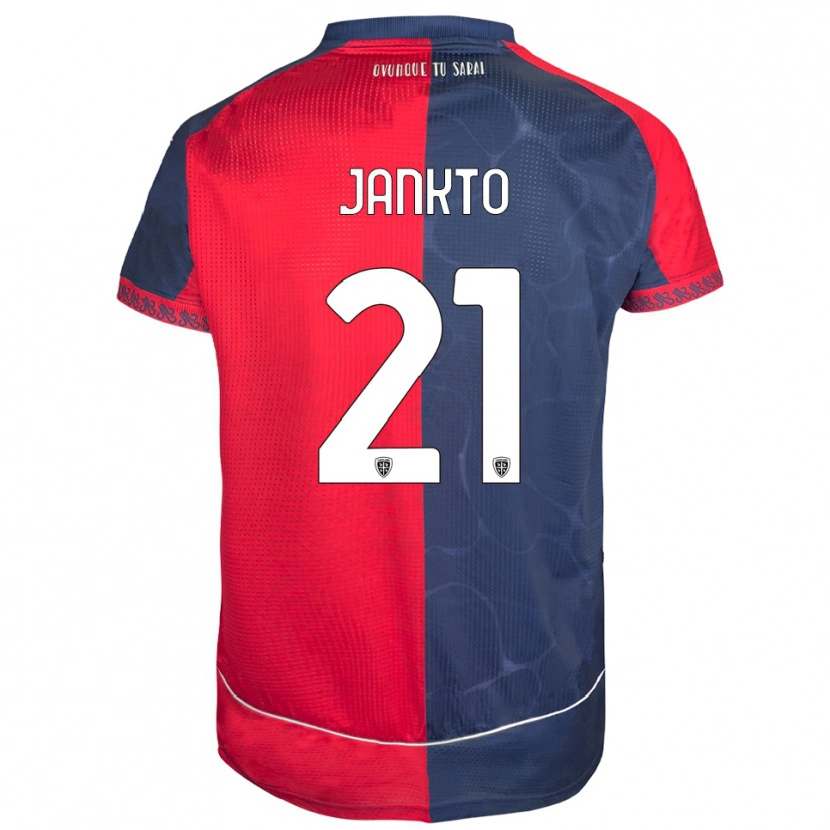 Danxen Kinder Jakub Jankto #21 Rot Marineblau Heimtrikot Trikot 2025/26 T-Shirt Österreich