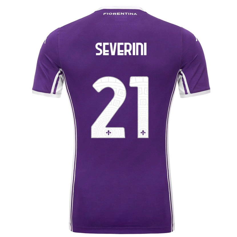 Danxen Kinder Emma Severini #21 Lila Weiß Heimtrikot Trikot 2025/26 T-Shirt Österreich