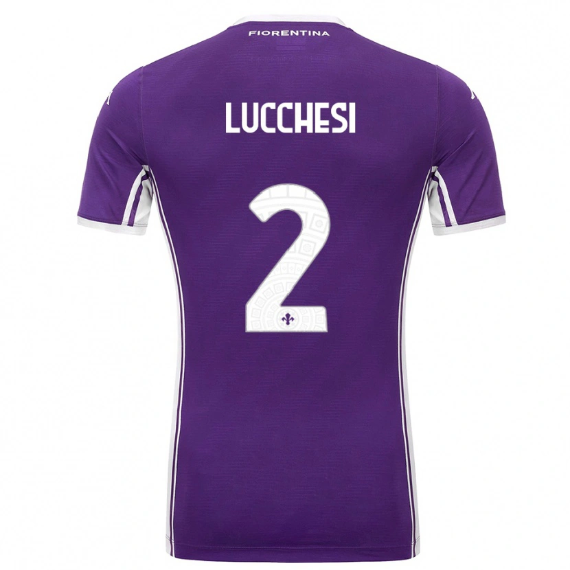 Danxen Kinder Andrea Lucchesi #2 Lila Weiß Heimtrikot Trikot 2025/26 T-Shirt Österreich