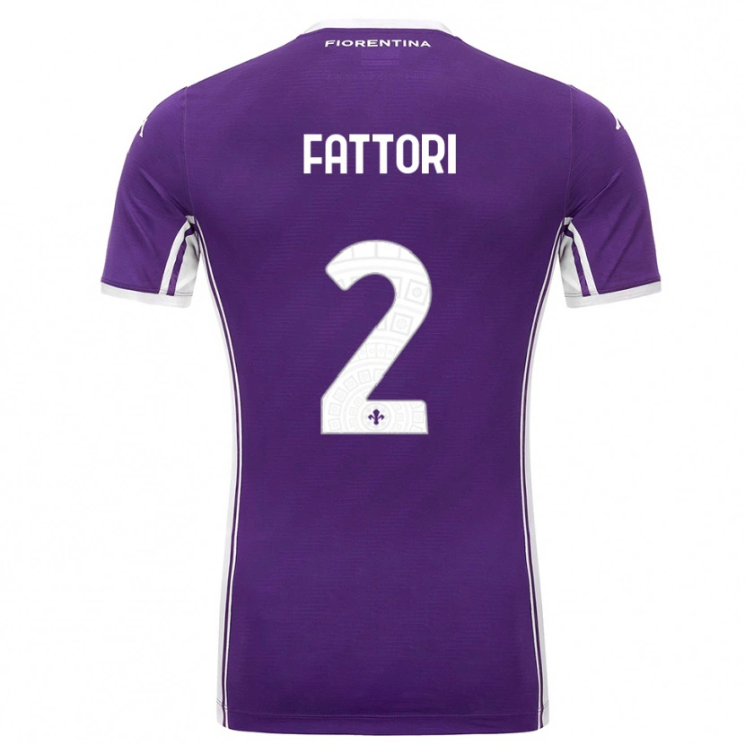 Danxen Kinder Filippo Fattori #2 Lila Weiß Heimtrikot Trikot 2025/26 T-Shirt Österreich