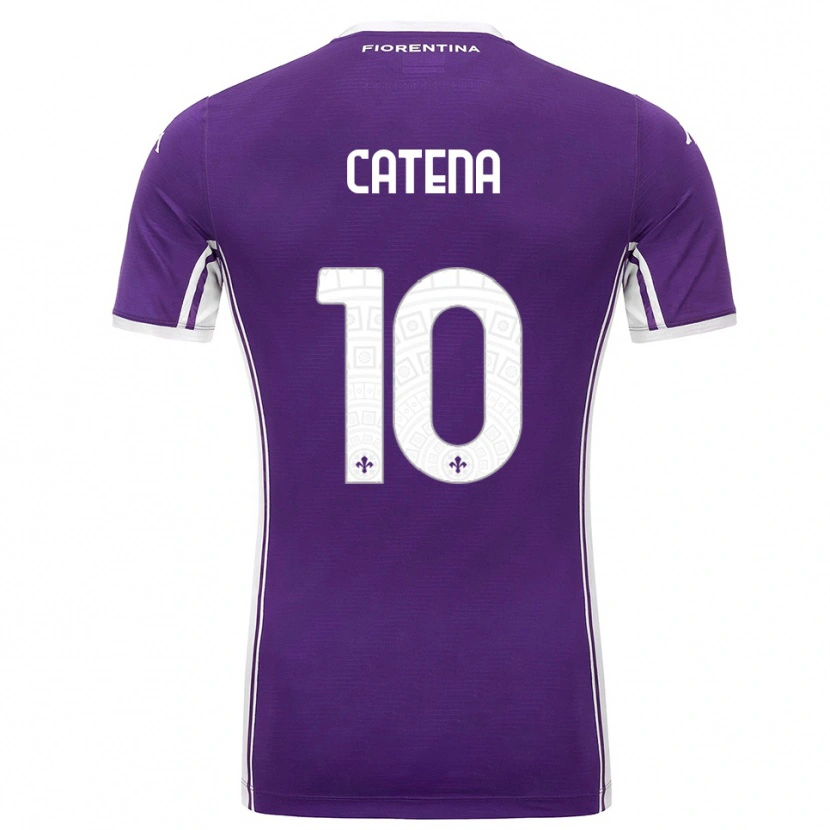 Danxen Kinder Michela Catena #10 Lila Weiß Heimtrikot Trikot 2025/26 T-Shirt Österreich