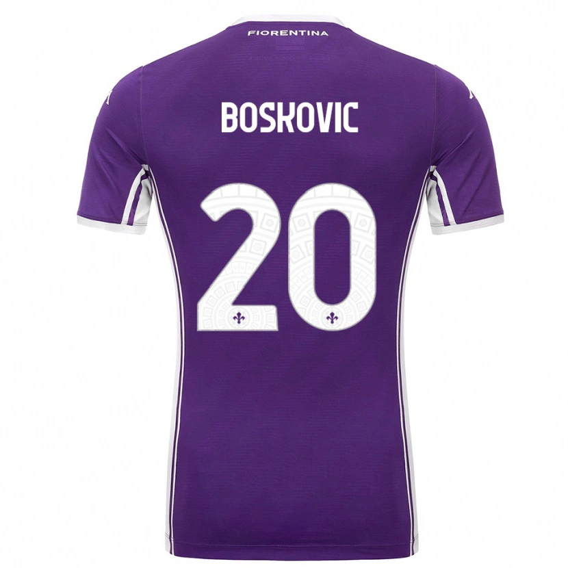 Danxen Kinder Matko Boskovic #20 Lila Weiß Heimtrikot Trikot 2025/26 T-Shirt Österreich