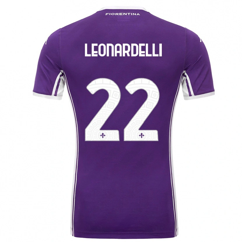Danxen Kinder Pietro Leonardelli #22 Lila Weiß Heimtrikot Trikot 2025/26 T-Shirt Österreich