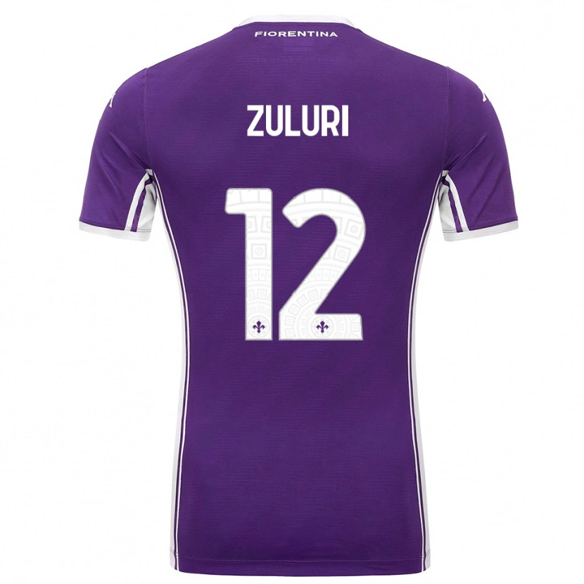 Danxen Kinder Athena Zuluri #12 Lila Weiß Heimtrikot Trikot 2025/26 T-Shirt Österreich