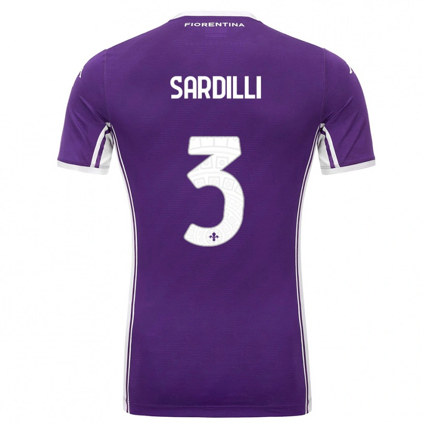 Danxen Kinder Davide Sardilli #3 Lila Weiß Heimtrikot Trikot 2025/26 T-Shirt Österreich