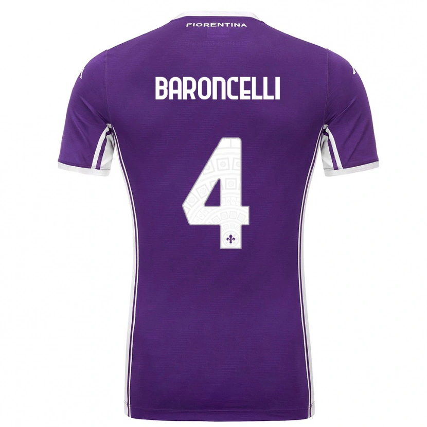 Danxen Kinder Leonardo Baroncelli #4 Lila Weiß Heimtrikot Trikot 2025/26 T-Shirt Österreich