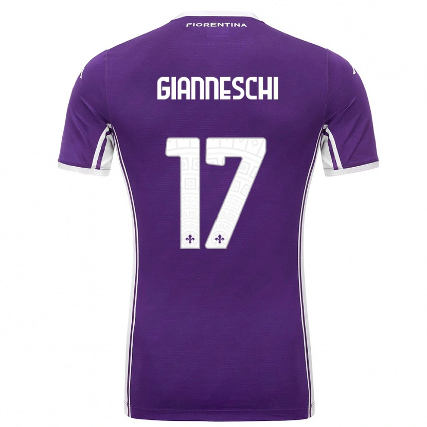Danxen Kinder Noah Gianneschi #17 Lila Weiß Heimtrikot Trikot 2025/26 T-Shirt Österreich