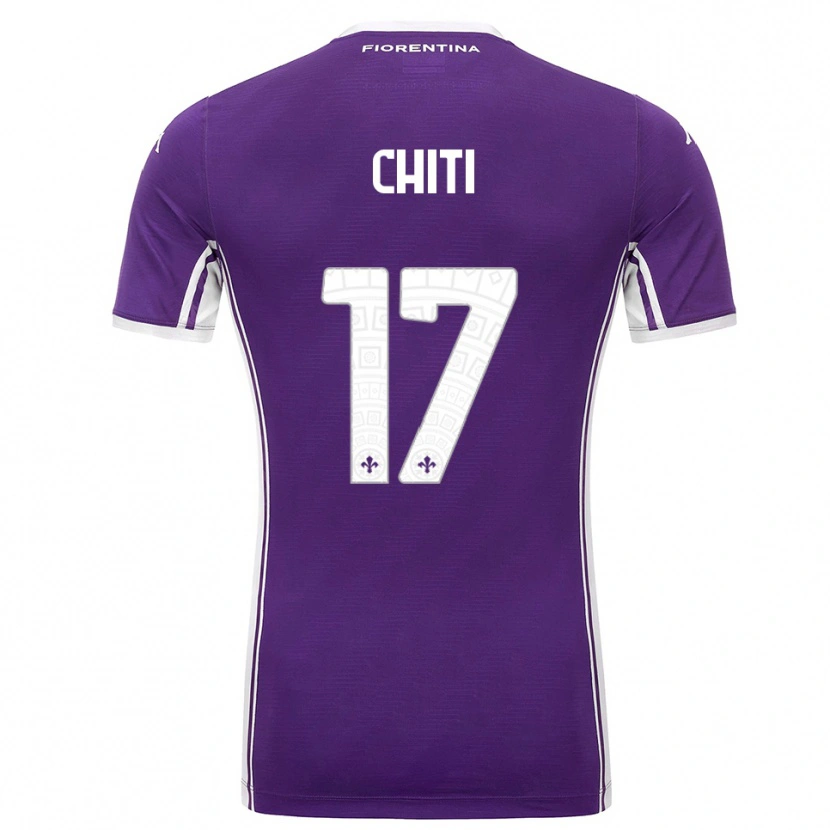 Danxen Kinder Alessio Chiti #17 Lila Weiß Heimtrikot Trikot 2025/26 T-Shirt Österreich