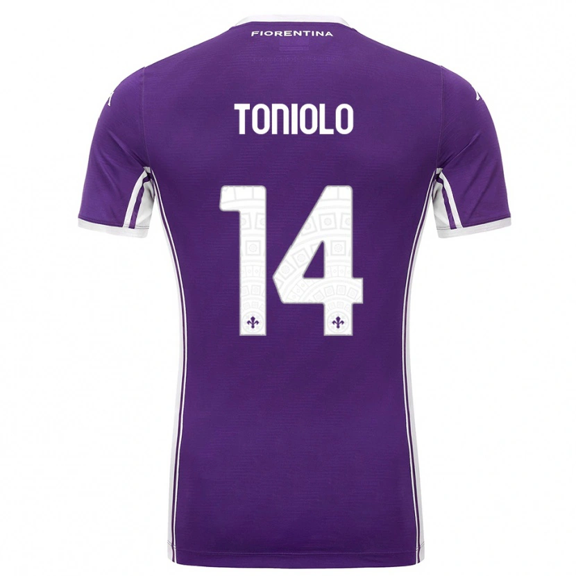 Danxen Kinder Martina Toniolo #14 Lila Weiß Heimtrikot Trikot 2025/26 T-Shirt Österreich