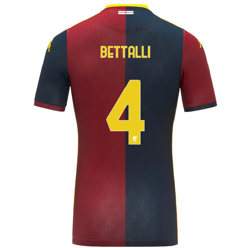Danxen Kinder Giorgia Bettalli #4 Rot Königsblau Heimtrikot Trikot 2025/26 T-Shirt Österreich