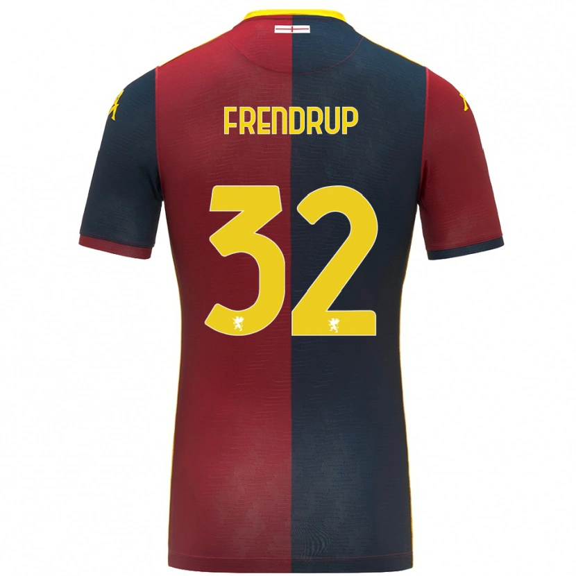 Danxen Kinder Morten Frendrup #32 Rot Königsblau Heimtrikot Trikot 2025/26 T-Shirt Österreich