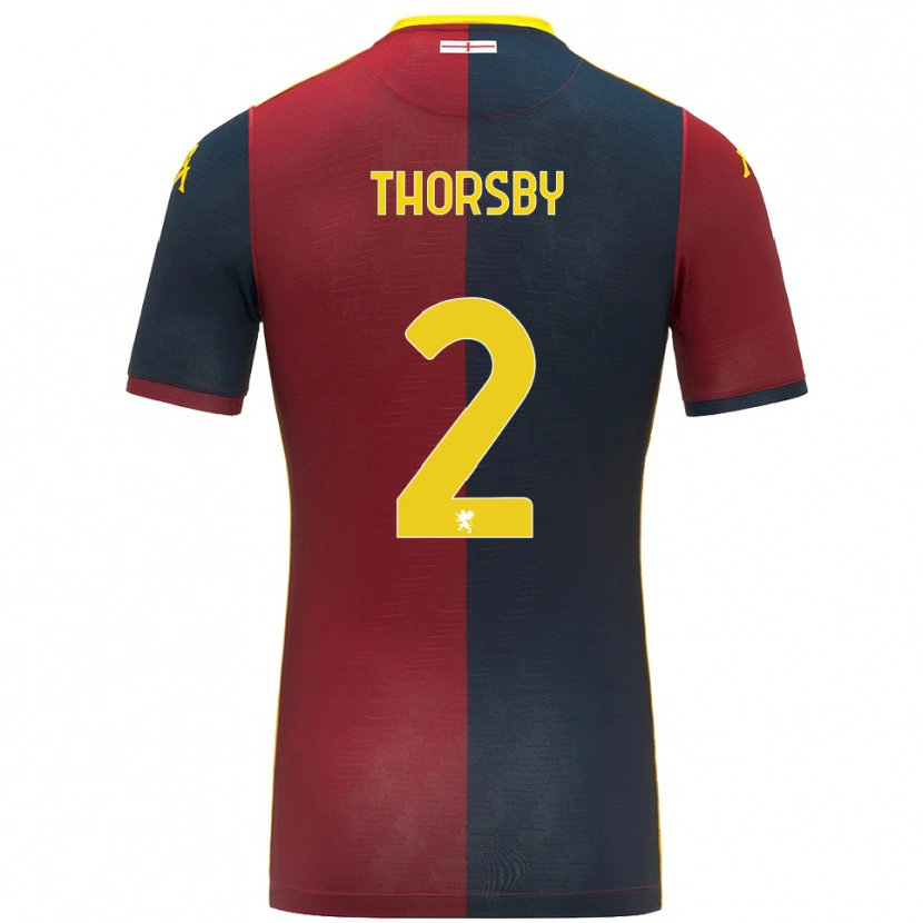 Danxen Kinder Morten Thorsby #2 Rot Königsblau Heimtrikot Trikot 2025/26 T-Shirt Österreich