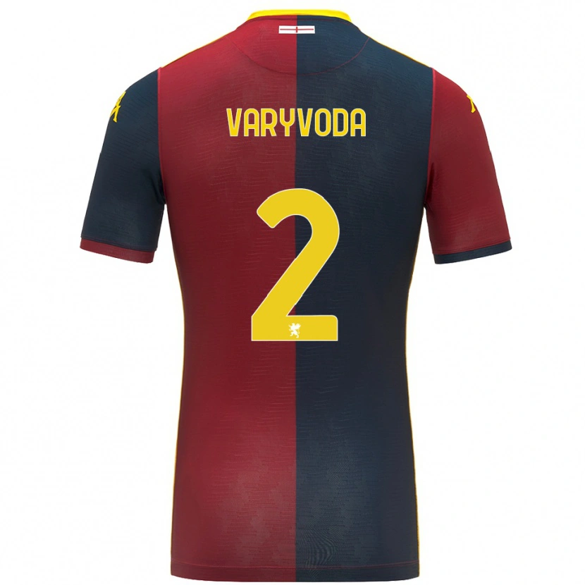 Danxen Kinder Dmytro Varyvoda #2 Rot Königsblau Heimtrikot Trikot 2025/26 T-Shirt Österreich