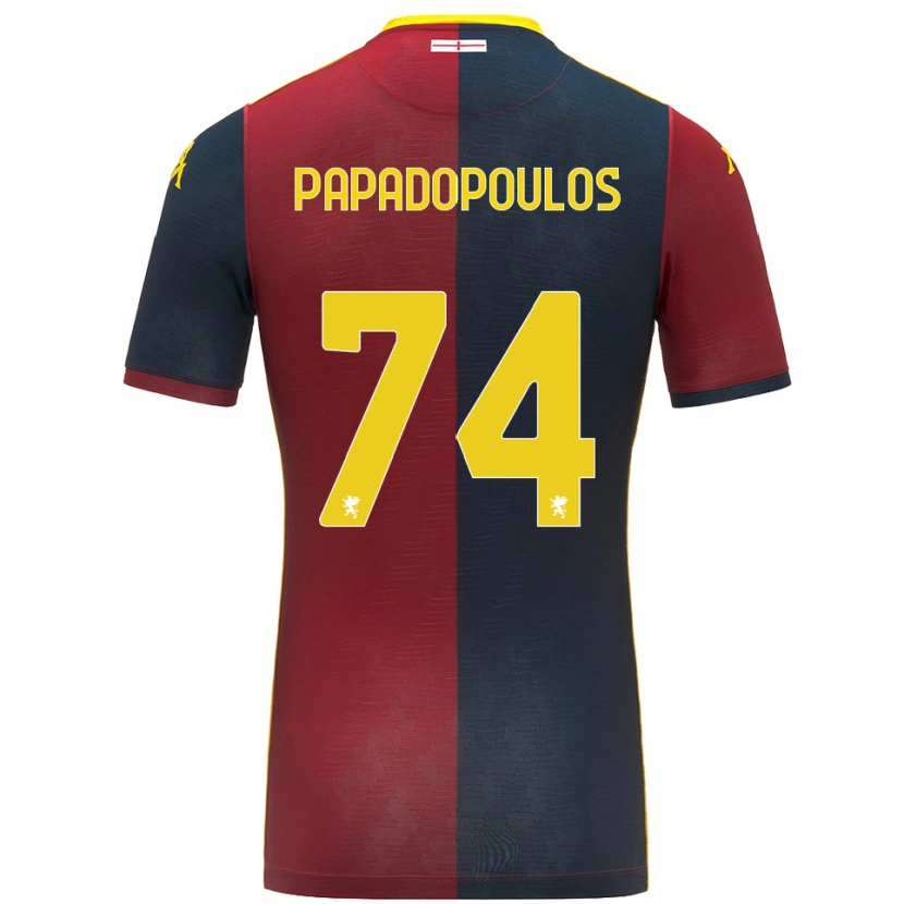 Danxen Kinder Christos Papadopoulos #74 Rot Königsblau Heimtrikot Trikot 2025/26 T-Shirt Österreich
