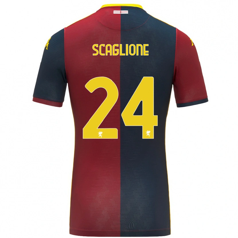 Danxen Kinder Roberto Scaglione #24 Rot Königsblau Heimtrikot Trikot 2025/26 T-Shirt Österreich