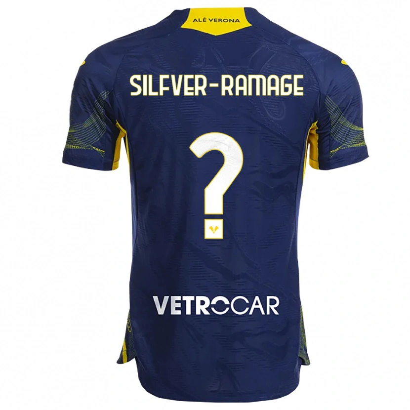 Danxen Kinder William Silfver-Ramage #0 Marineblau Gelb Heimtrikot Trikot 2025/26 T-Shirt Österreich