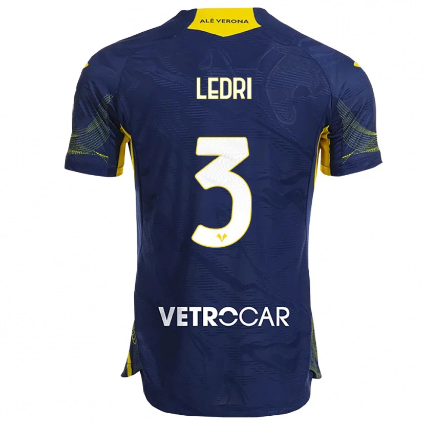 Danxen Kinder Michela Ledri #3 Marineblau Gelb Heimtrikot Trikot 2025/26 T-Shirt Österreich