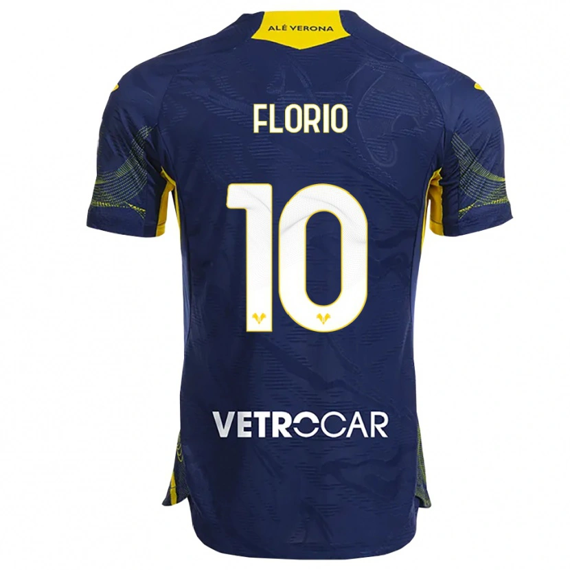 Danxen Kinder Mattia Florio #10 Marineblau Gelb Heimtrikot Trikot 2025/26 T-Shirt Österreich