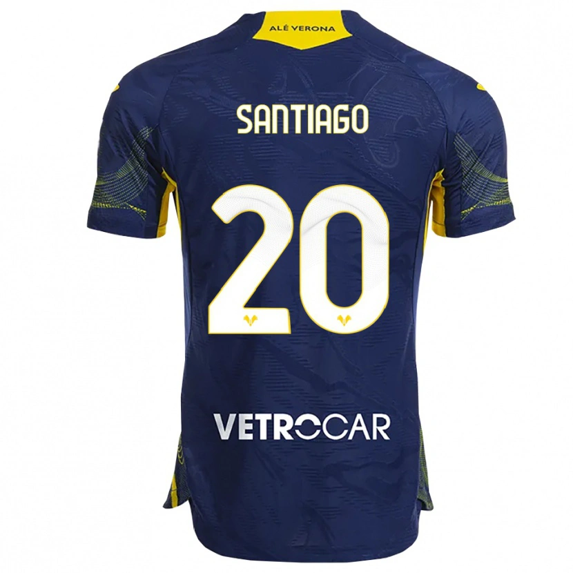 Danxen Kinder Yellu Santiago #20 Marineblau Gelb Heimtrikot Trikot 2025/26 T-Shirt Österreich