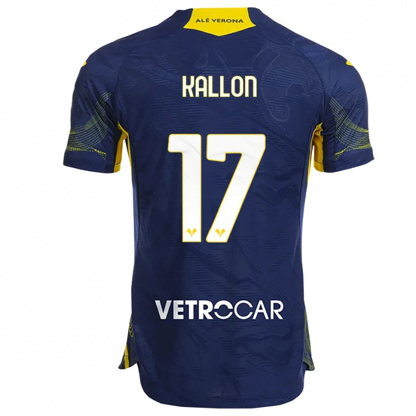 Danxen Kinder Yayah Kallon #17 Marineblau Gelb Heimtrikot Trikot 2025/26 T-Shirt Österreich