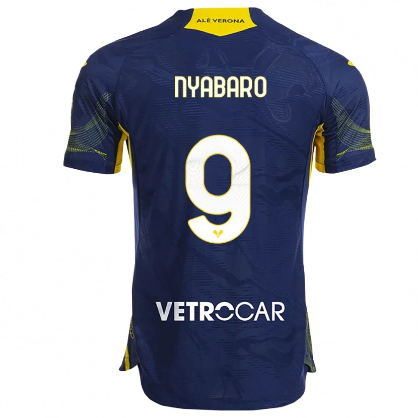 Danxen Kinder Nicholas Nyabaro #9 Marineblau Gelb Heimtrikot Trikot 2025/26 T-Shirt Österreich