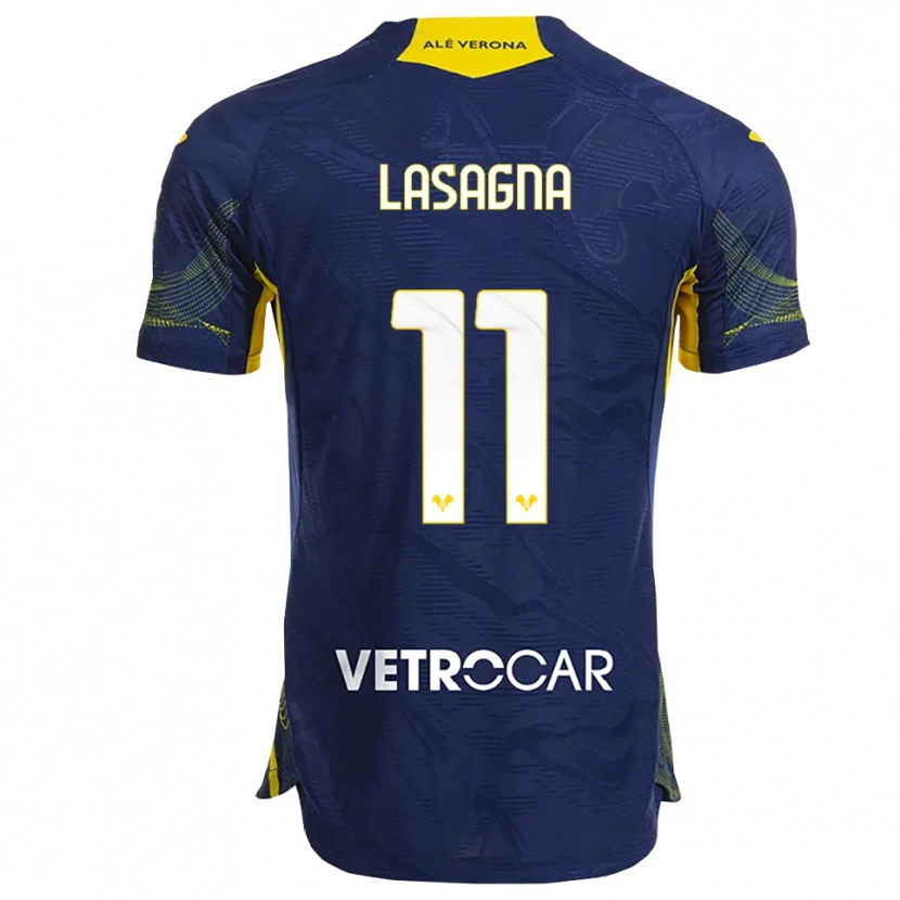 Danxen Kinder Kevin Lasagna #11 Marineblau Gelb Heimtrikot Trikot 2025/26 T-Shirt Österreich