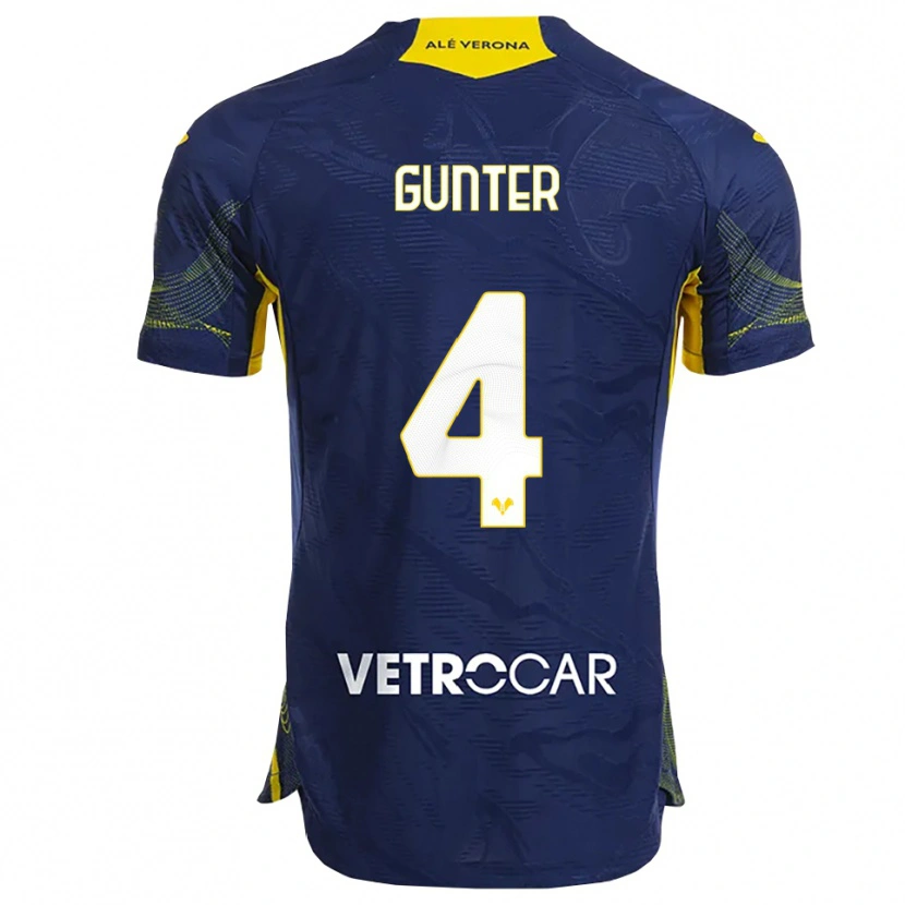 Danxen Kinder Koray Günter #4 Marineblau Gelb Heimtrikot Trikot 2025/26 T-Shirt Österreich
