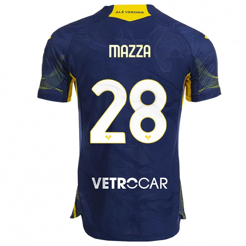 Danxen Kinder Vittoria Karol Mazza #28 Marineblau Gelb Heimtrikot Trikot 2025/26 T-Shirt Österreich