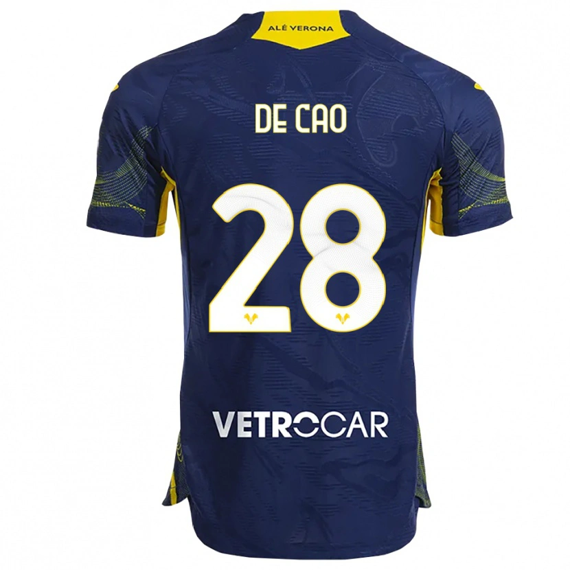 Danxen Kinder Elena De Cao #28 Marineblau Gelb Heimtrikot Trikot 2025/26 T-Shirt Österreich