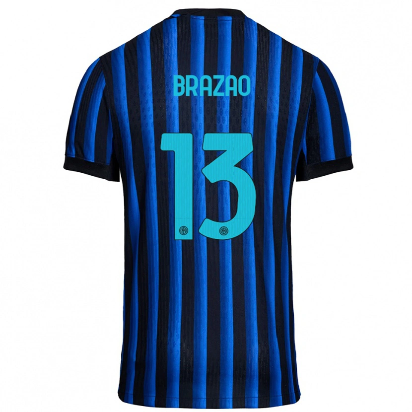 Danxen Kinder Gabriel Brazao #13 Schwarz Blau Heimtrikot Trikot 2025/26 T-Shirt Österreich