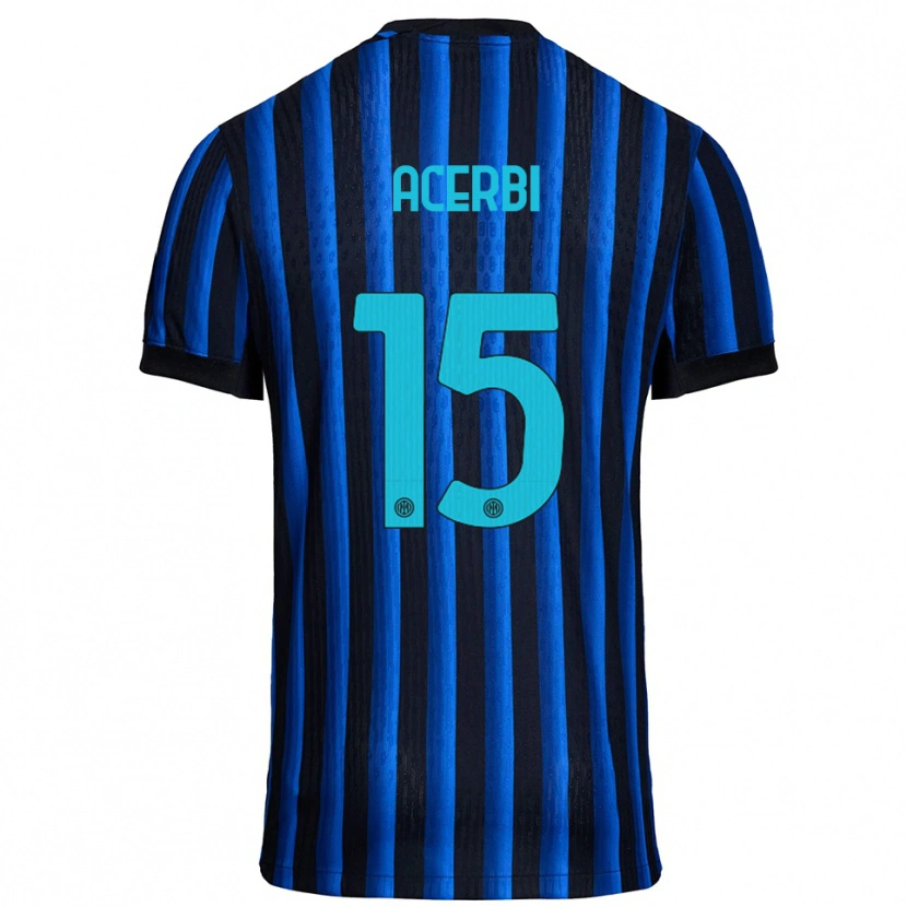 Danxen Kinder Francesco Acerbi #15 Schwarz Blau Heimtrikot Trikot 2025/26 T-Shirt Österreich