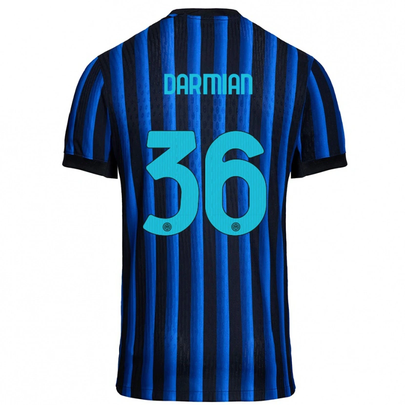 Danxen Kinder Matteo Darmian #36 Schwarz Blau Heimtrikot Trikot 2025/26 T-Shirt Österreich
