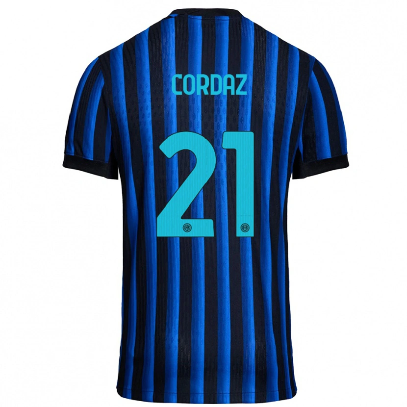 Danxen Kinder Alex Cordaz #21 Schwarz Blau Heimtrikot Trikot 2025/26 T-Shirt Österreich
