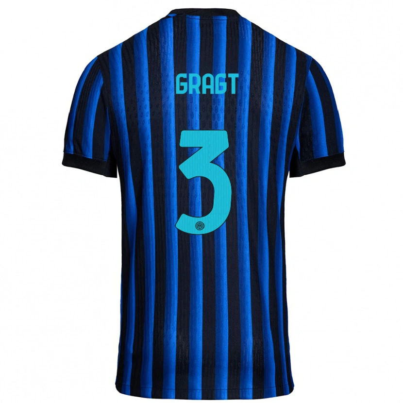 Danxen Kinder Stefanie Van Der Gragt #3 Schwarz Blau Heimtrikot Trikot 2025/26 T-Shirt Österreich