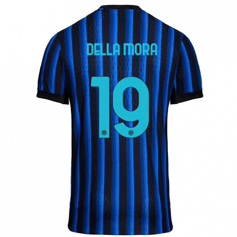 Danxen Kinder Tommaso Della Mora #19 Schwarz Blau Heimtrikot Trikot 2025/26 T-Shirt Österreich