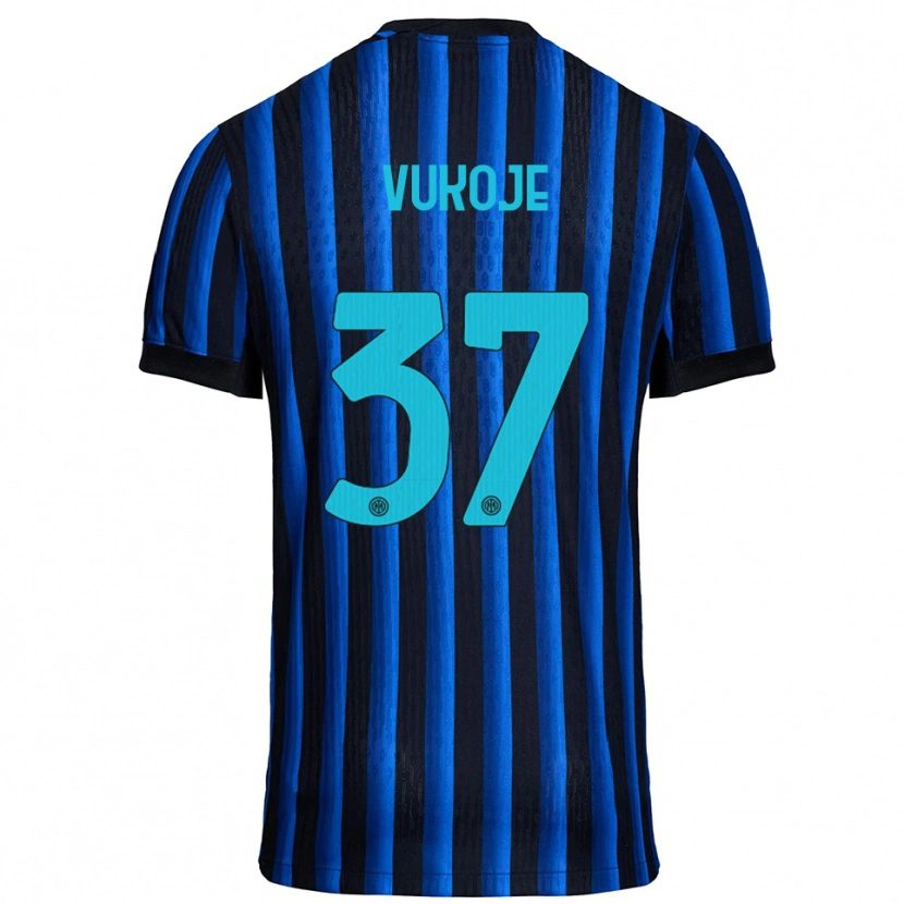 Danxen Kinder Andrija Vukoje #37 Schwarz Blau Heimtrikot Trikot 2025/26 T-Shirt Österreich