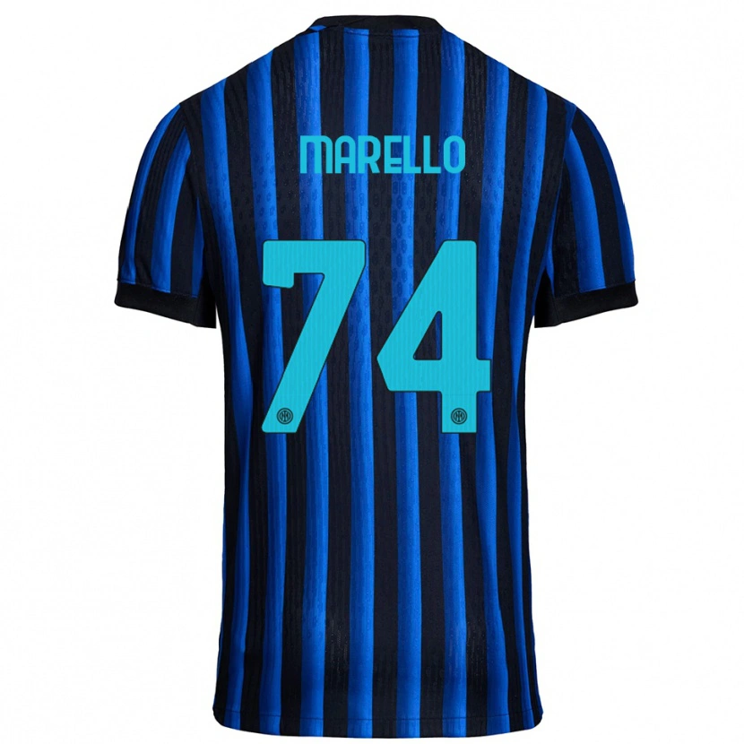 Danxen Kinder Mattia Marello #74 Schwarz Blau Heimtrikot Trikot 2025/26 T-Shirt Österreich