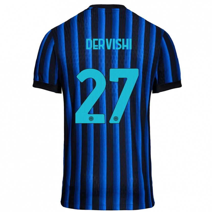 Danxen Kinder Kristian Dervishi #27 Schwarz Blau Heimtrikot Trikot 2025/26 T-Shirt Österreich