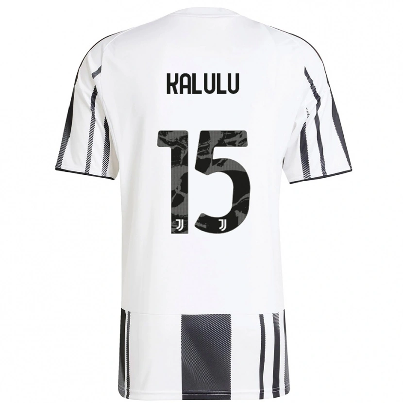 Danxen Kinder Pierre Kalulu #15 Weiß Schwarz Heimtrikot Trikot 2025/26 T-Shirt Österreich