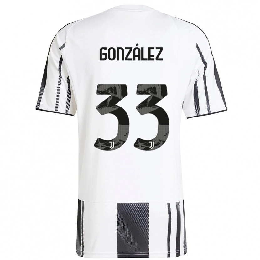 Danxen Kinder Facundo González #33 Weiß Schwarz Heimtrikot Trikot 2025/26 T-Shirt Österreich