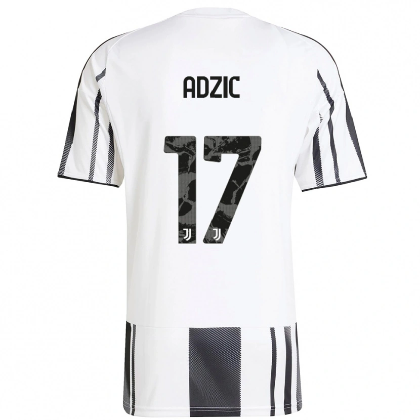 Danxen Kinder Vasilije Adžić #17 Weiß Schwarz Heimtrikot Trikot 2025/26 T-Shirt Österreich