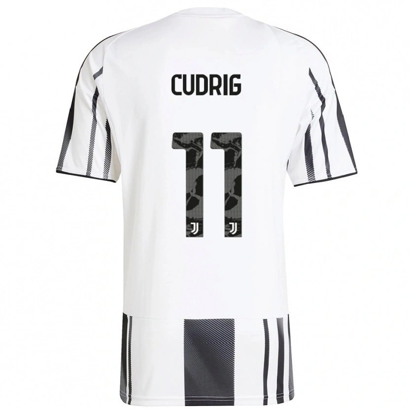 Danxen Kinder Nicolò Cudrig #11 Weiß Schwarz Heimtrikot Trikot 2025/26 T-Shirt Österreich