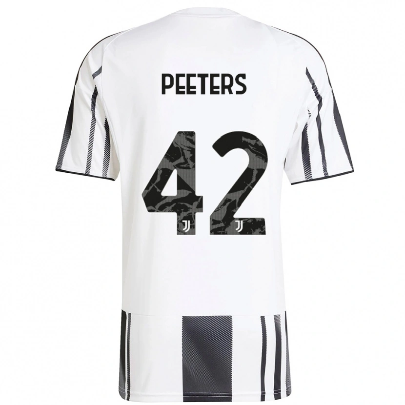 Danxen Kinder Daouda Peeters #42 Weiß Schwarz Heimtrikot Trikot 2025/26 T-Shirt Österreich