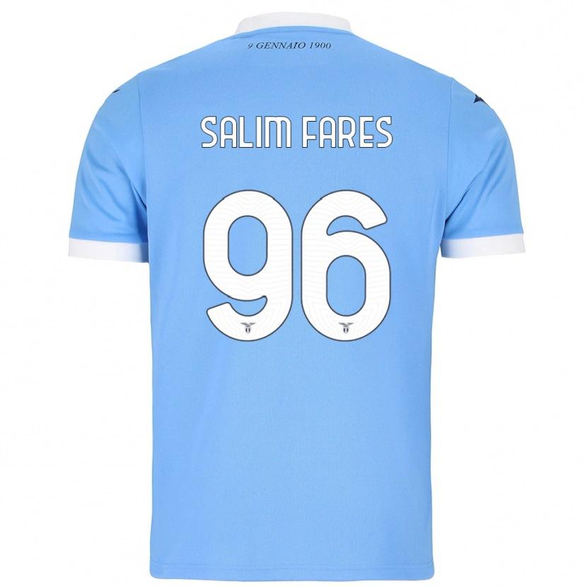 Danxen Kinder Mohamed Salim Fares #96 Himmelblau Weiß Heimtrikot Trikot 2025/26 T-Shirt Österreich