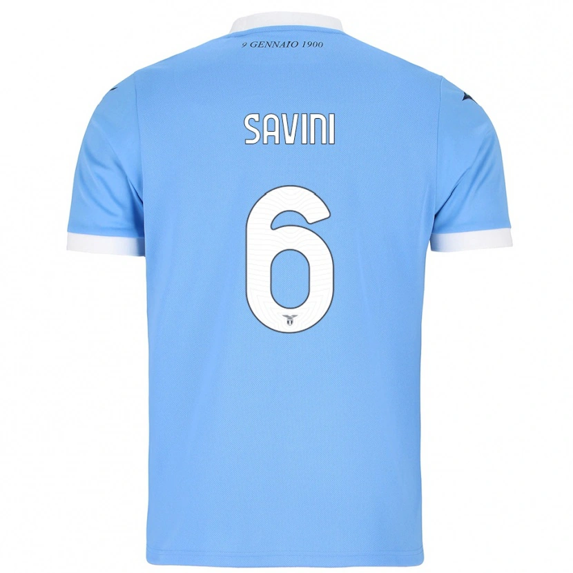 Danxen Kinder Federica Savini #6 Himmelblau Weiß Heimtrikot Trikot 2025/26 T-Shirt Österreich