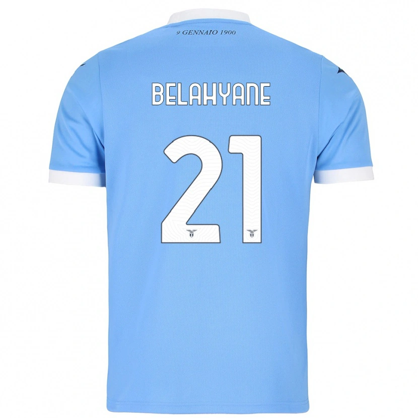Danxen Kinder Reda Belahyane #21 Himmelblau Weiß Heimtrikot Trikot 2025/26 T-Shirt Österreich