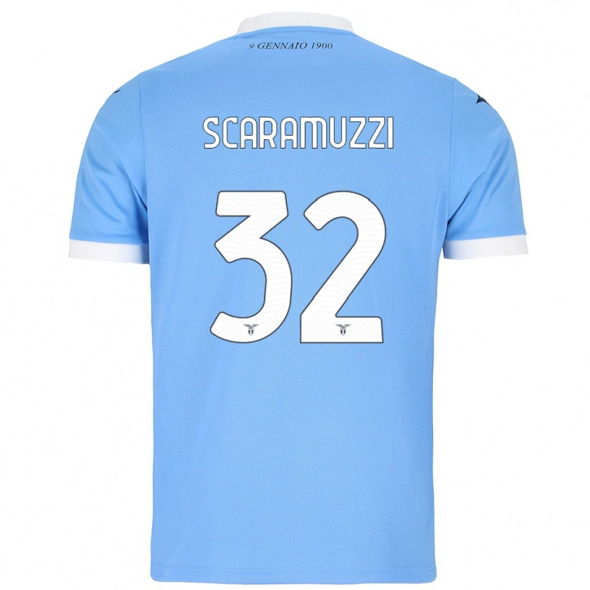Danxen Kinder Chiara Scaramuzzi #32 Himmelblau Weiß Heimtrikot Trikot 2025/26 T-Shirt Österreich