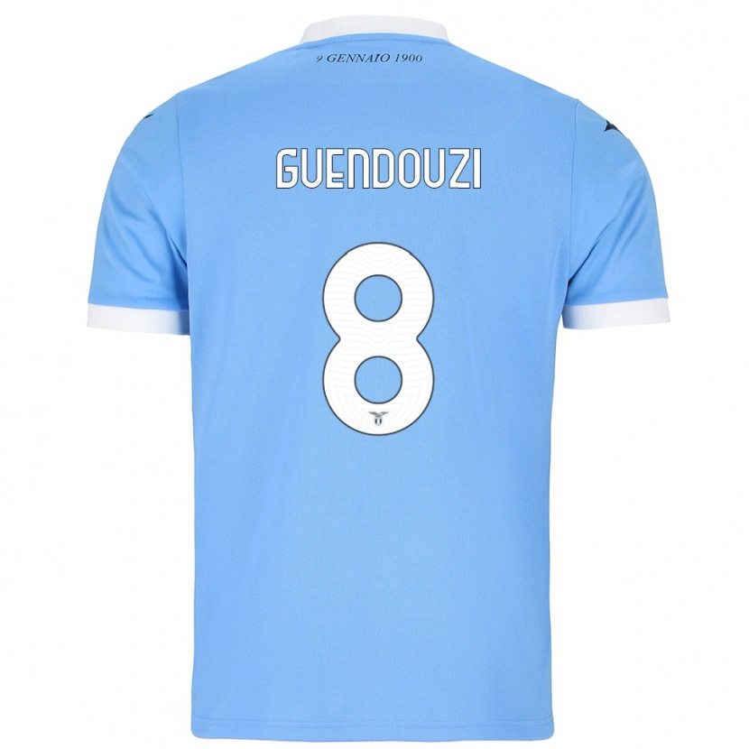 Danxen Kinder Mattéo Guendouzi #8 Himmelblau Weiß Heimtrikot Trikot 2025/26 T-Shirt Österreich