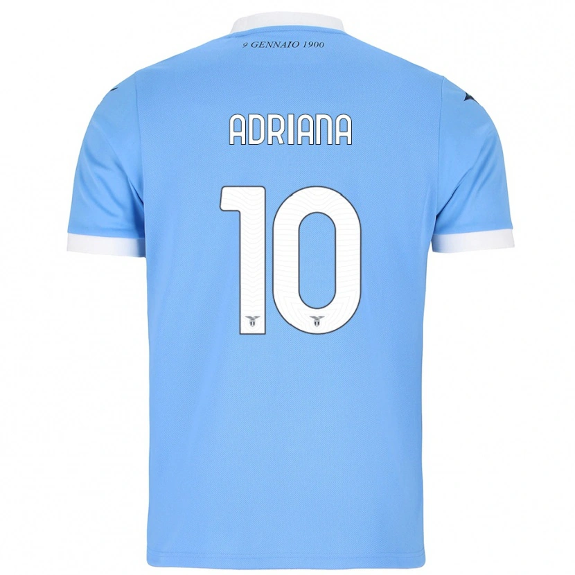 Danxen Kinder Adriana Martín Santamaría #10 Himmelblau Weiß Heimtrikot Trikot 2025/26 T-Shirt Österreich